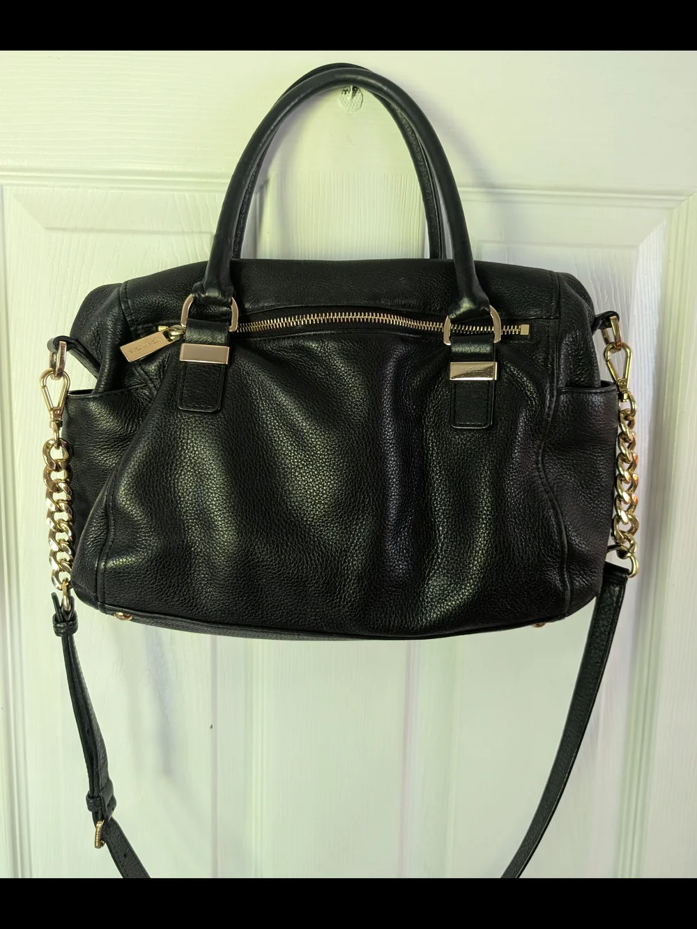 Michael Kors Weston Bag In Black Pebbled Leather